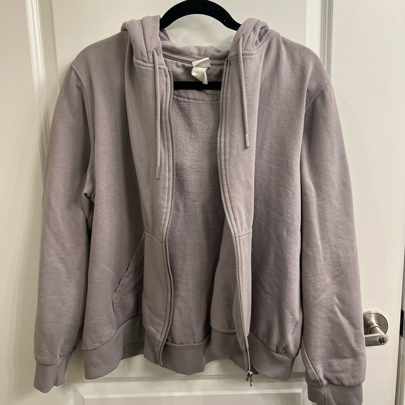 H&M Gray Zip-Up Hoodie | Size XL - Picture 4 of 5